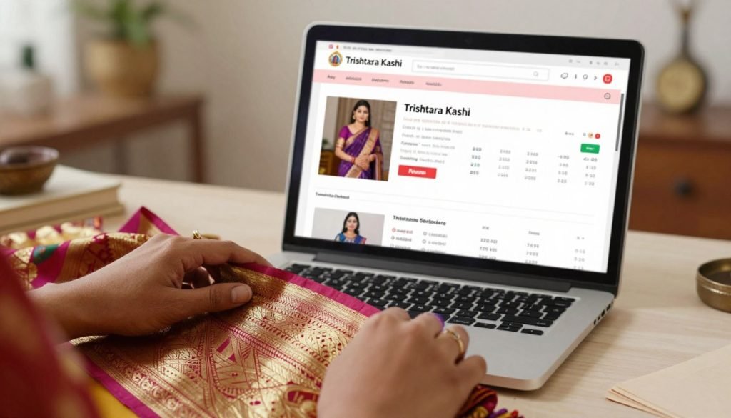 Evaluating the price and quality of a banarasi saree online