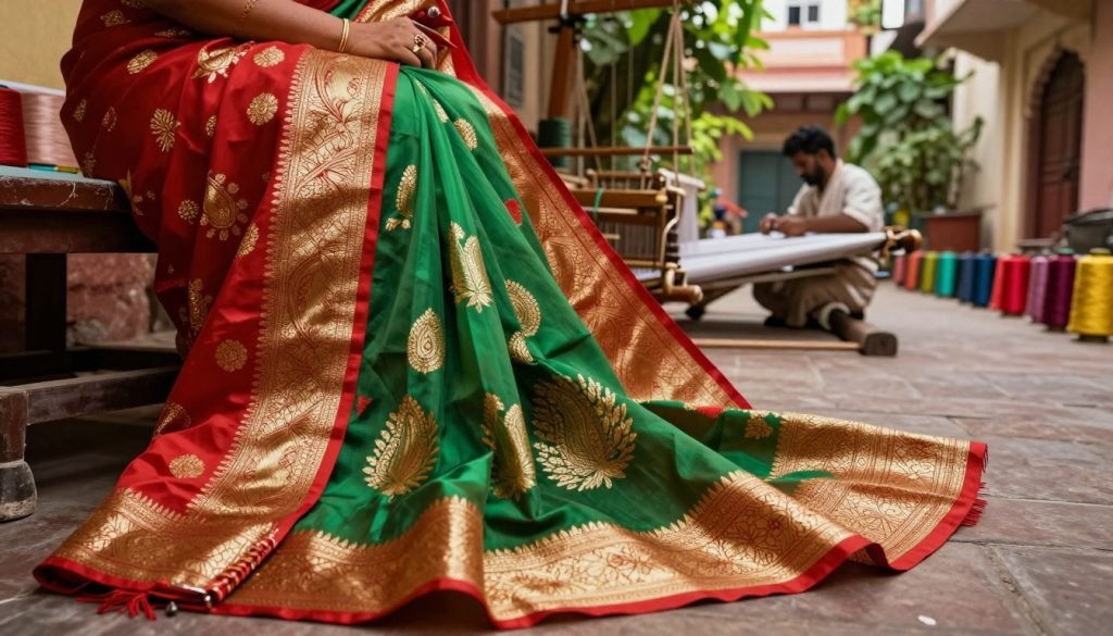 authentic handloom Banarasi saree