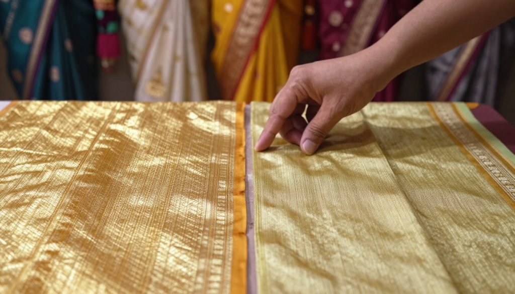 how to distinguish real zari from tested zari